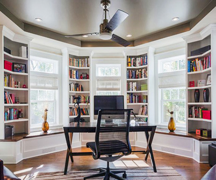 ceiling fan in home office