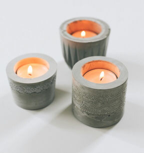 DIY Cement Candle Holders