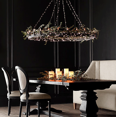 String lights on your chandelier